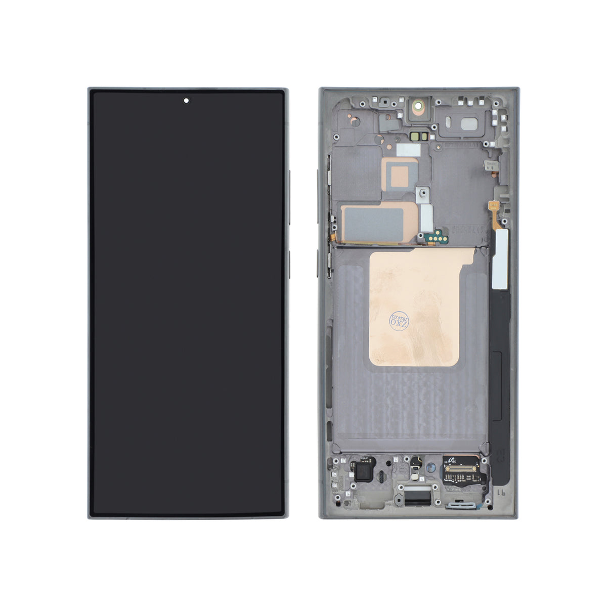 Écran complet Galaxy S24 Ultra – Titane Noir – Qualité d'origine – avec châssis