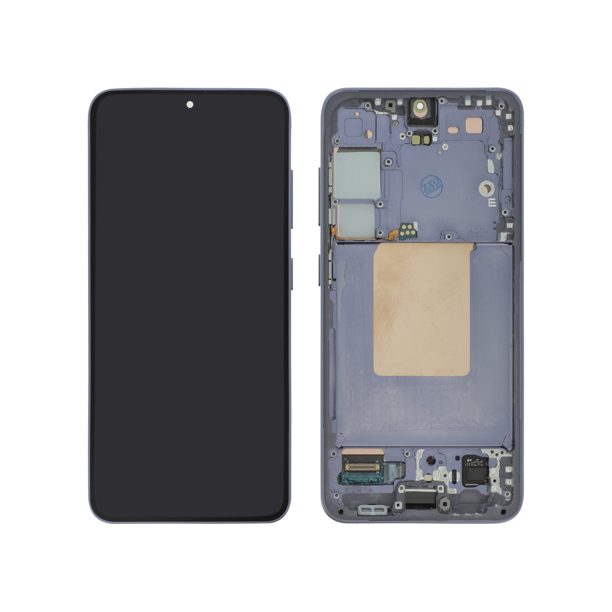 Écran complet indigo Galaxy S24 – Qualité d'origine – avec châssis