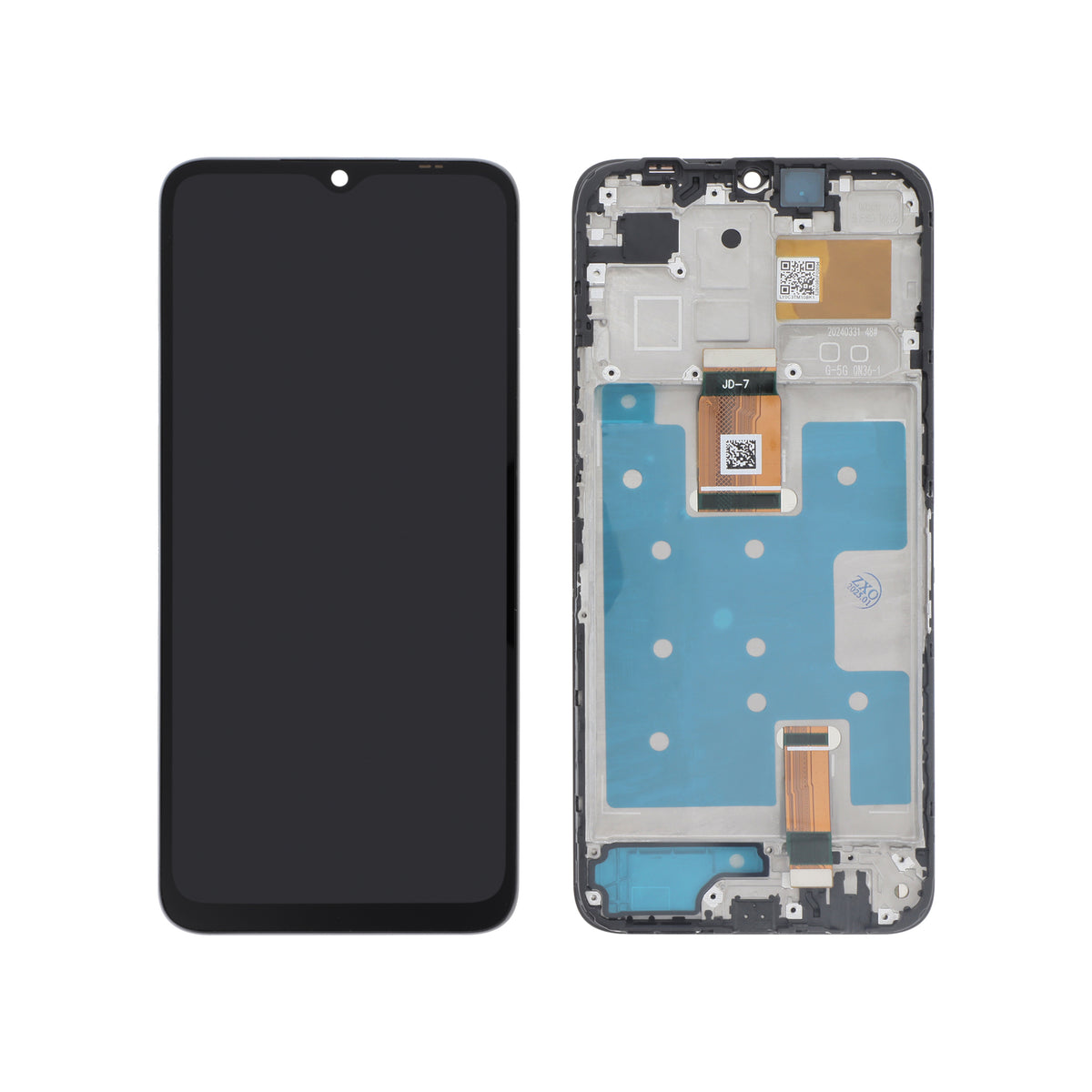 Écran complet Honor X6b – Noir – Compatible LCD – avec châssis