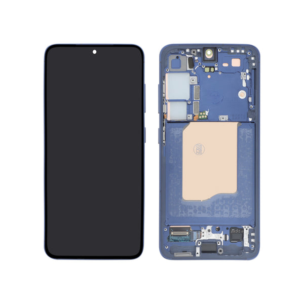 Écran complet Galaxy S25 – Bleu Nuit – Qualité d'origine – avec châssis