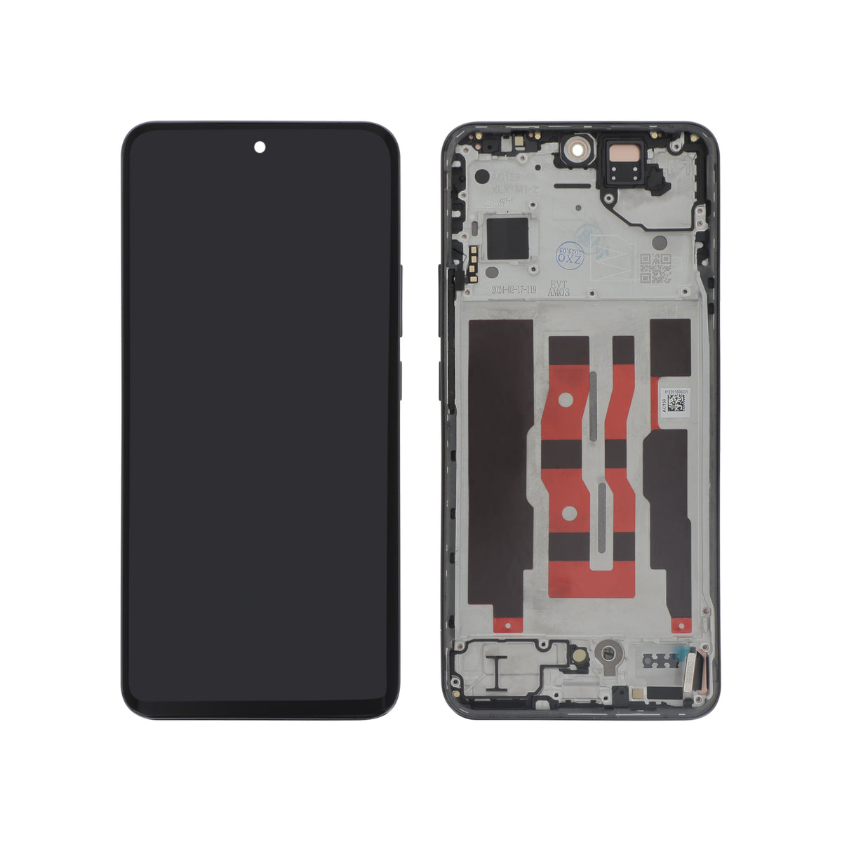 Écran complet Oppo Reno12 5G – Noir – Qualité d'origine