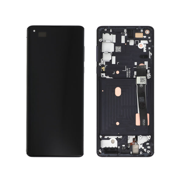 Écran complet Motorola Edge 2020 – Noir – Qualité d'origine – avec châssis
