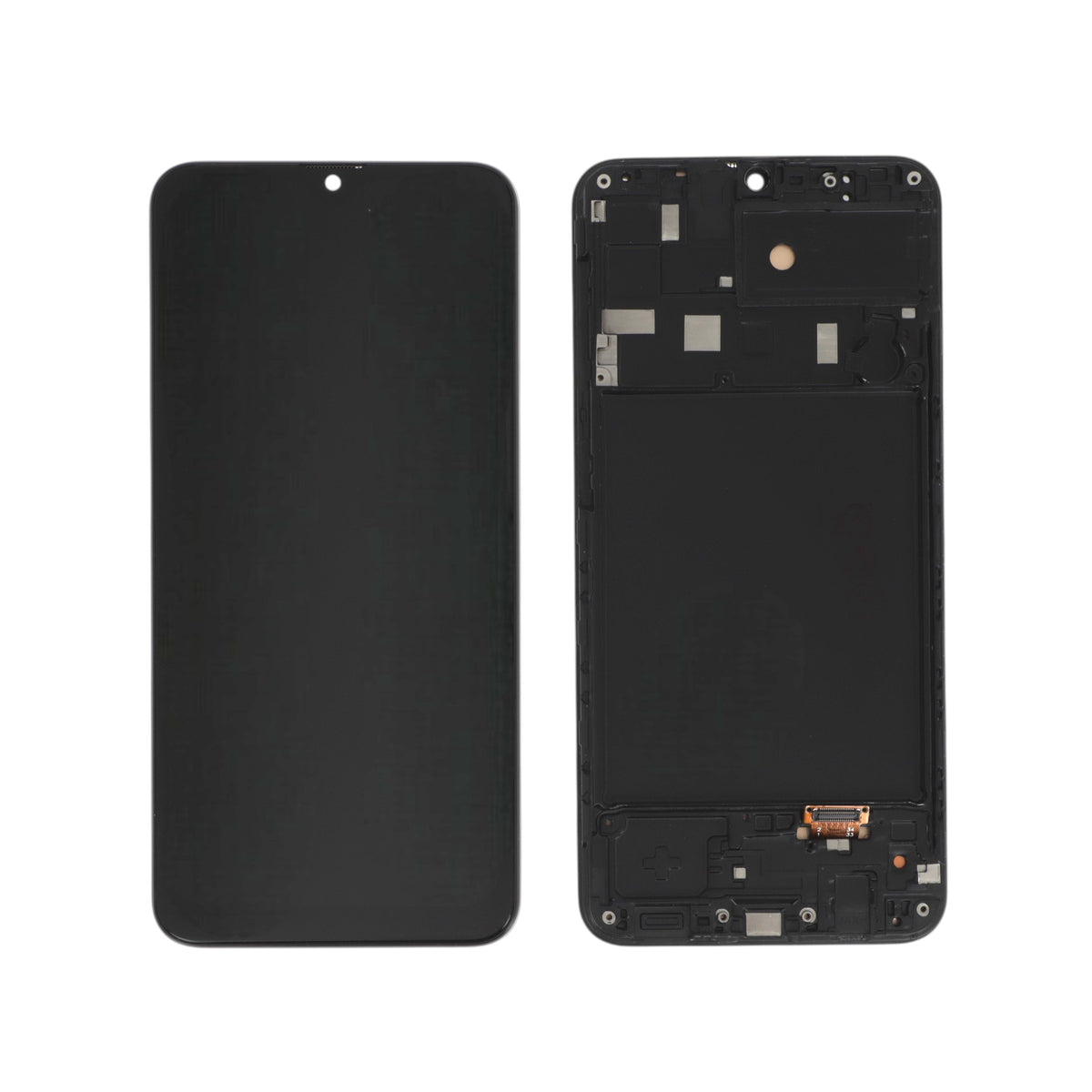 Écran complet Galaxy A20 – Compatible LCD (Incell) – avec châssis
