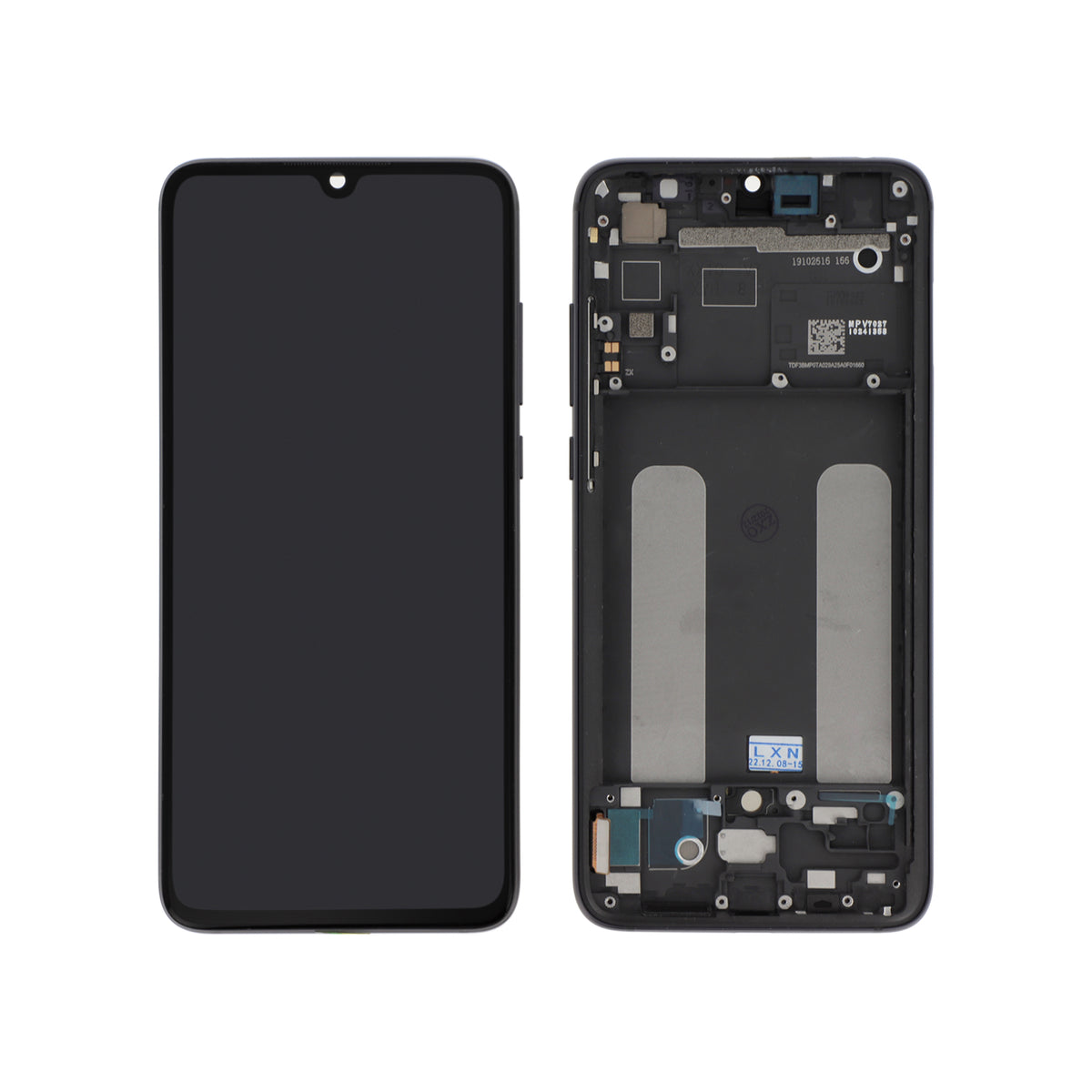Écran complet Mi 9 Lite – Noir – Compatible LCD – avec châssis