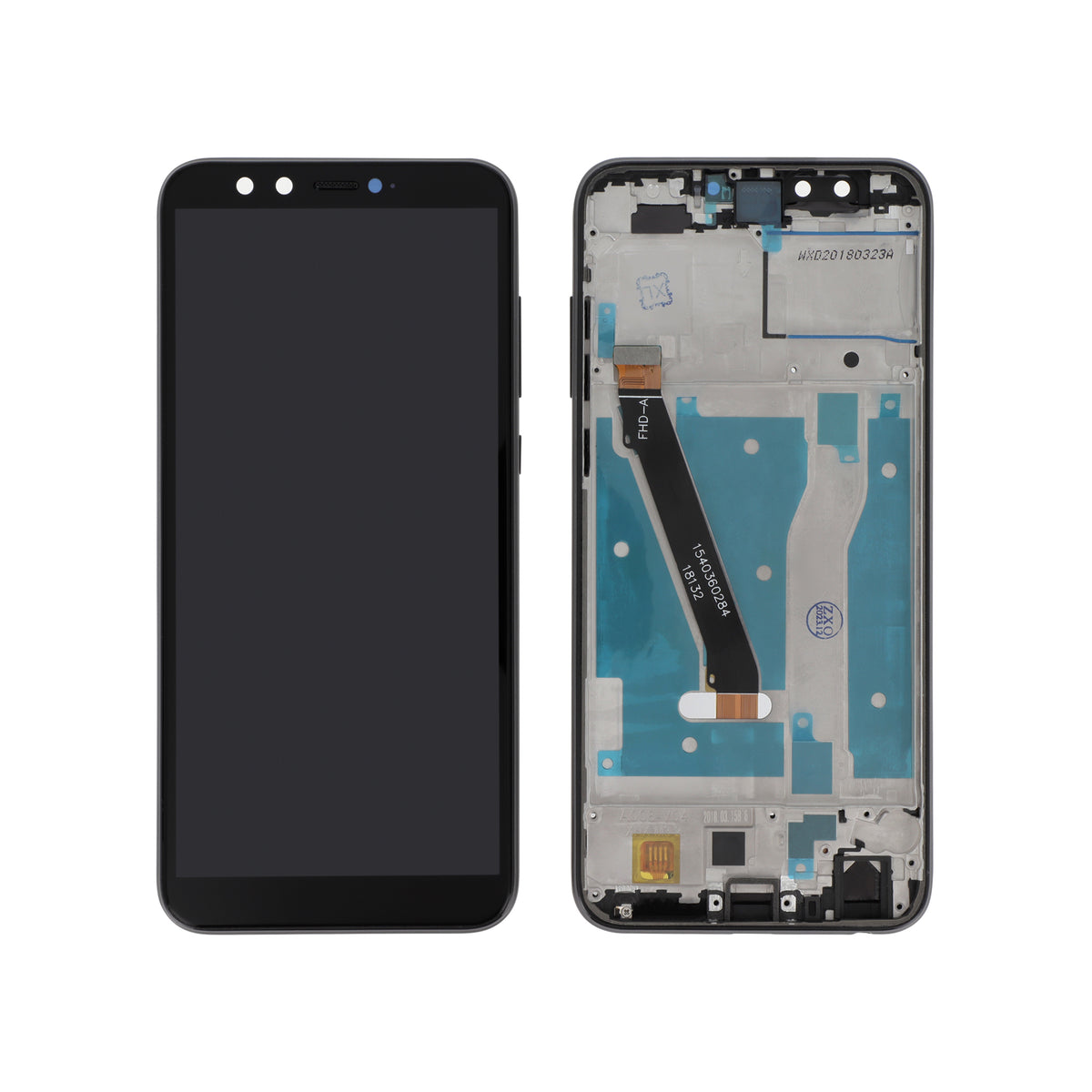 Écran complet Honor 9 Lite – Noir – Compatible LCD – avec châssis