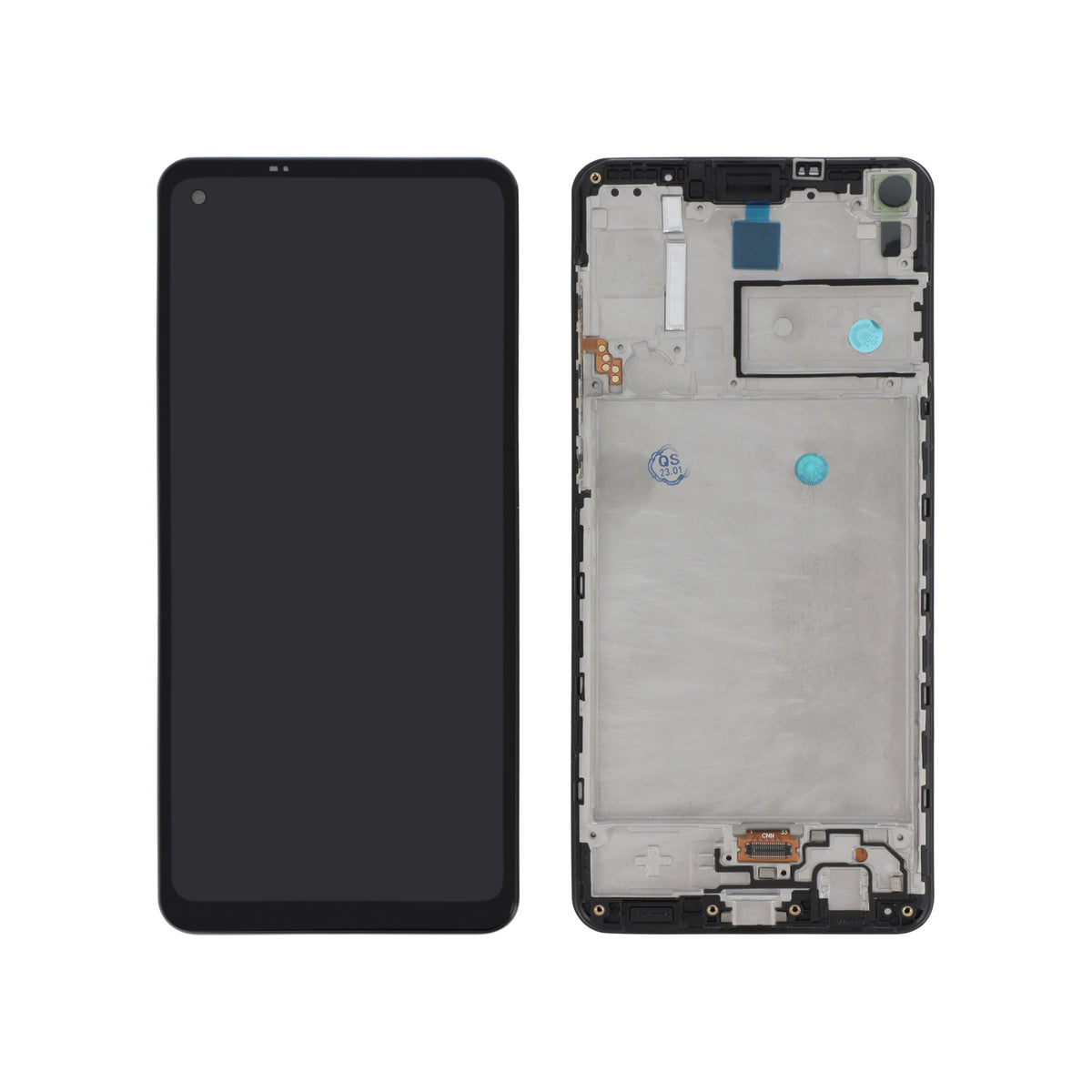 Écran complet Galaxy A21s – Compatible LCD – avec châssis