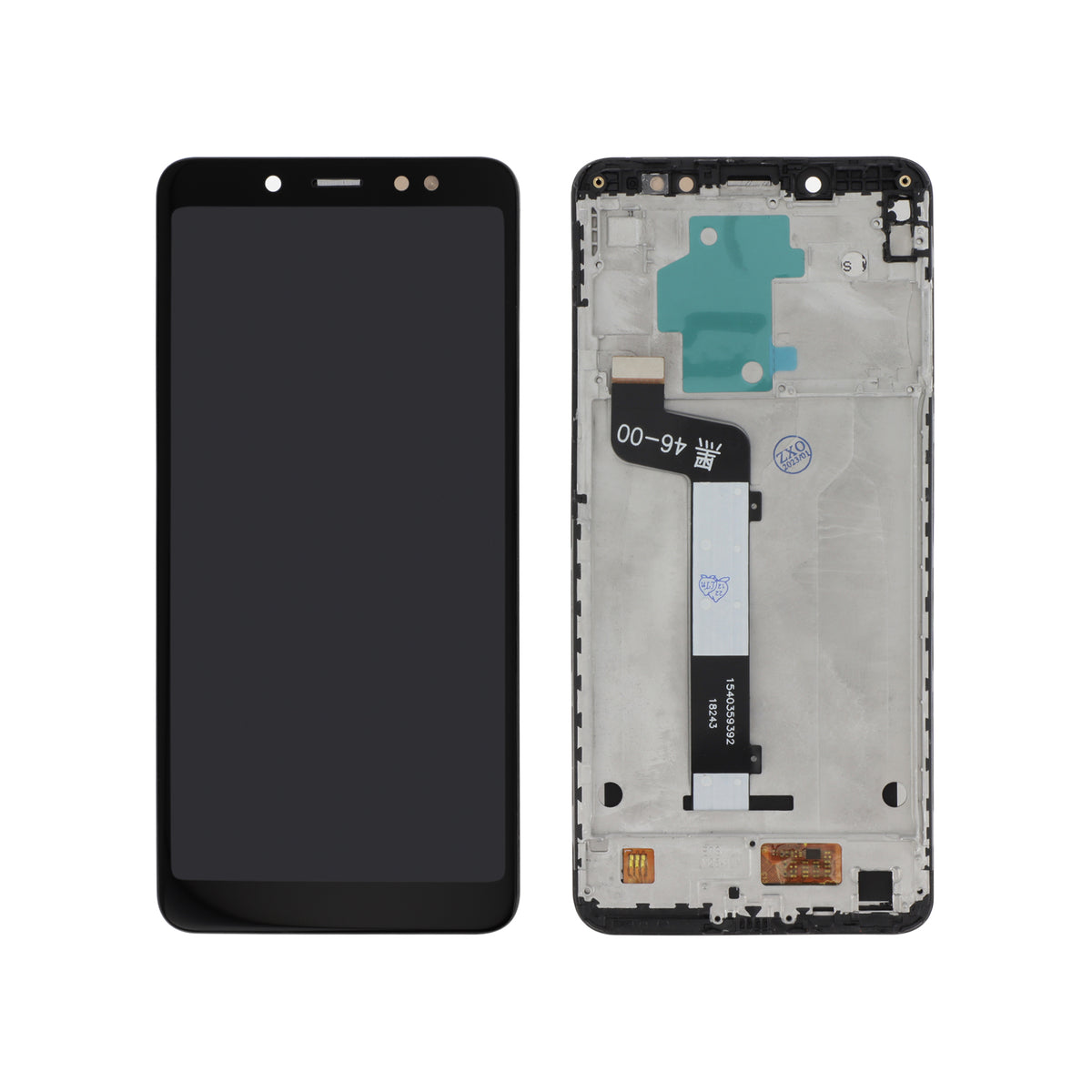Écran complet Redmi Note 5 – Noir – Compatible LCD – avec châssis