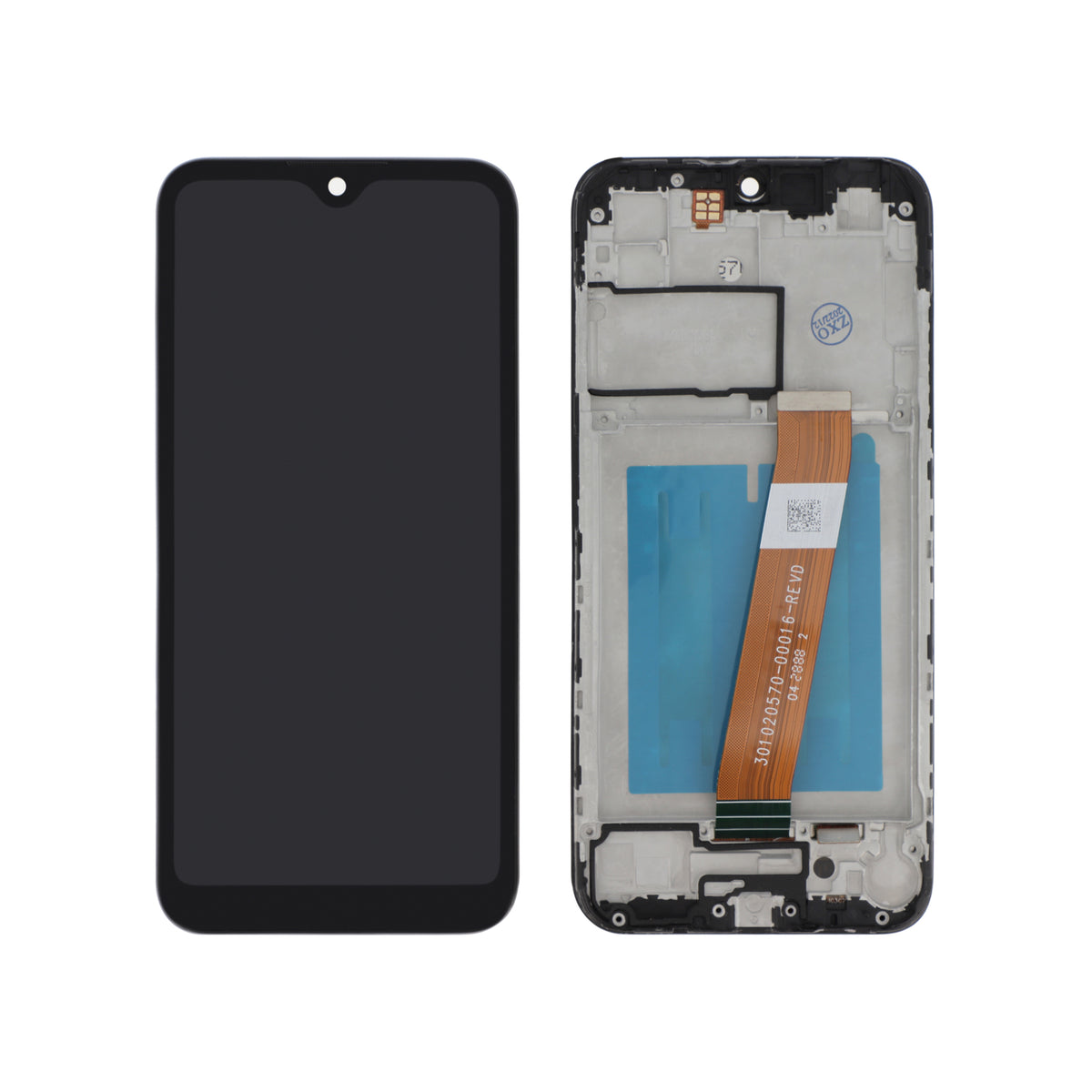 Écran complet Galaxy A01 – Compatible LCD – avec châssis