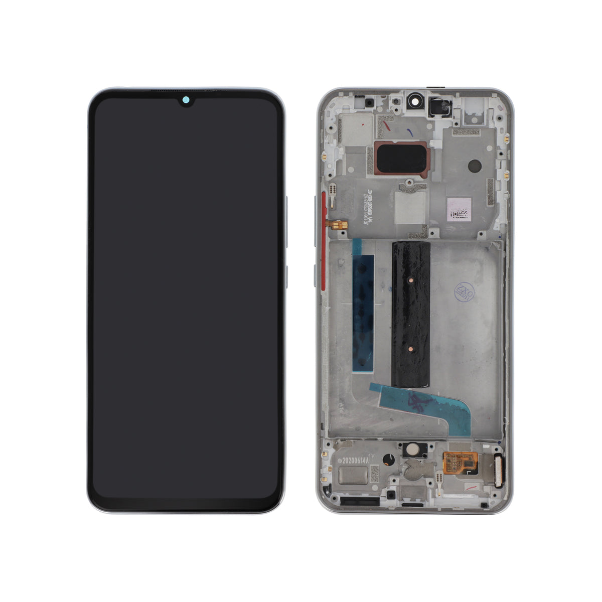 Écran complet Mi 10 Lite 5G – Blanc – Qualité d'origine – avec châssis