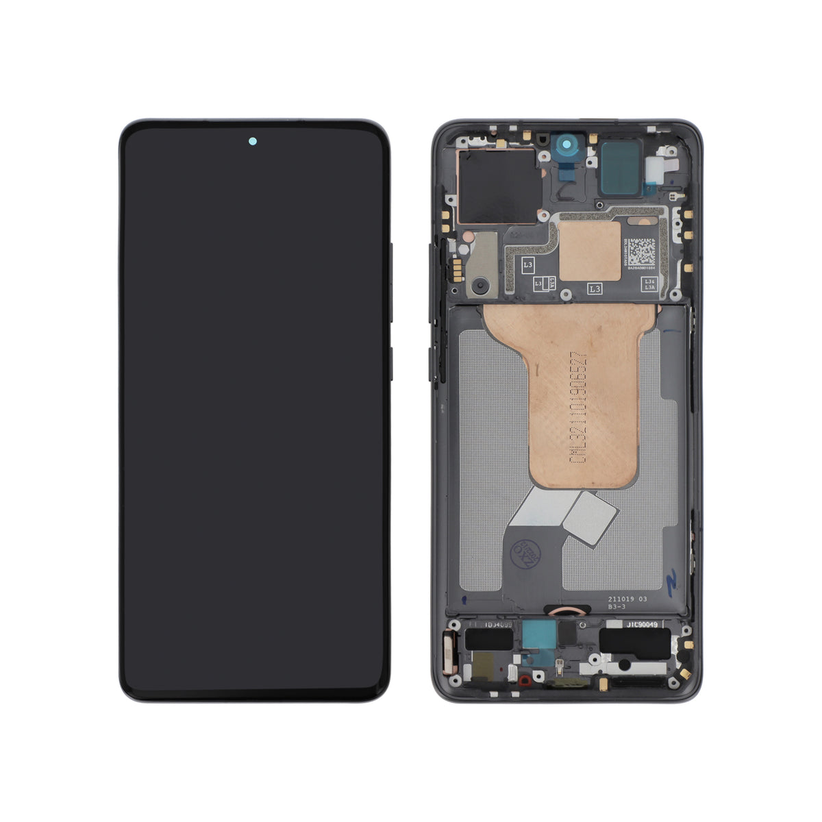 Écran complet Xiaomi 12X / Xiaomi 12 – Noir – Qualité d'origine – avec châssis