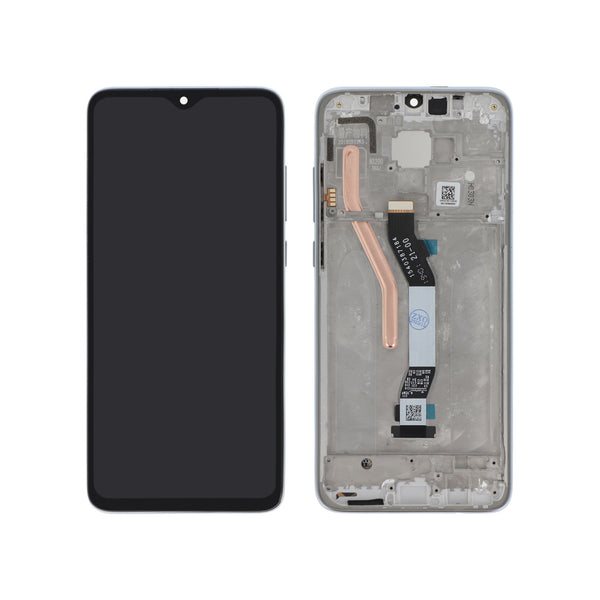 Écran complet Redmi Note 8 Pro – Blanc – Compatible LCD – avec châssis