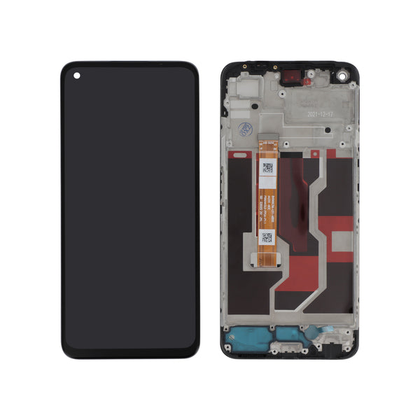 Écran complet Oppo A76 – Noir – Compatible LCD – avec châssis