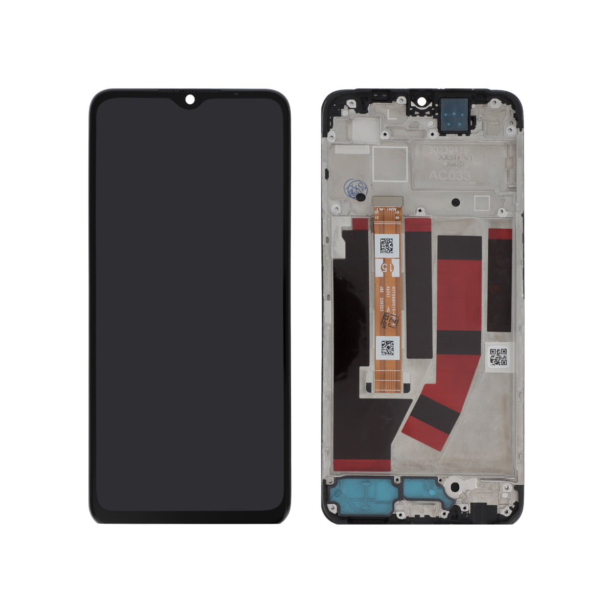 Écran complet Oppo A57s – Noir – Qualité d'origine – avec châssis