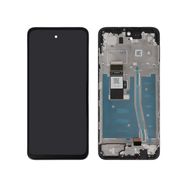 Écran complet Moto G53 – Noir – Compatible LCD – avec châssis