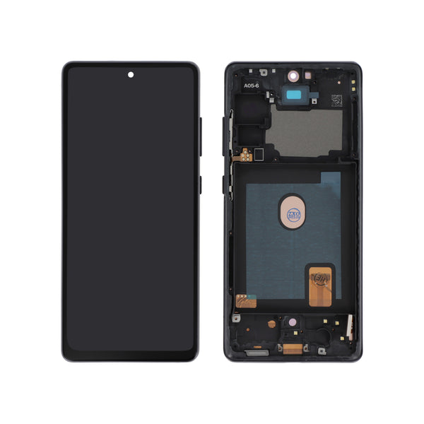 Écran complet Galaxy S20 FE 5G / S20 FE – Bleu – Compatible OLED – avec châssis