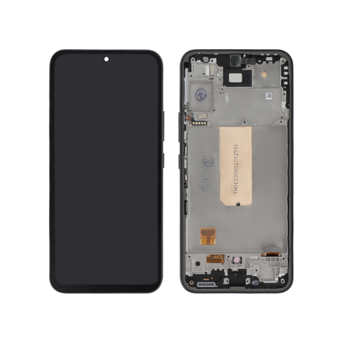 Écran complet Galaxy A54 – Noir – Compatible OLED – avec châssis