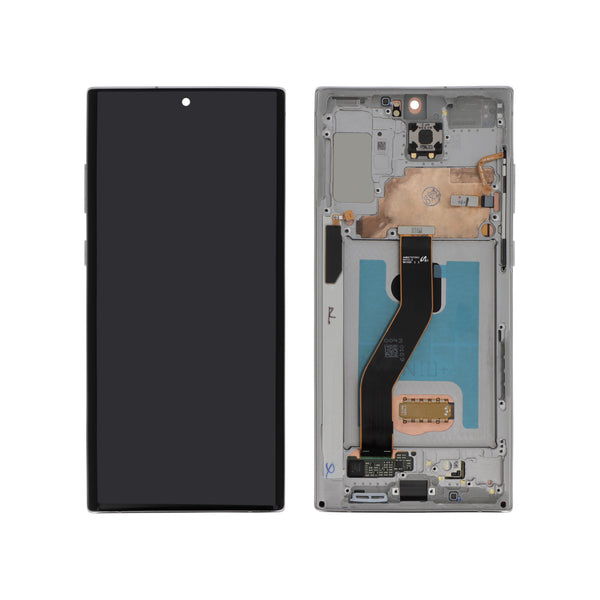 Écran complet Galaxy Note 10+ – Argent – Qualité d'origine – avec châssis