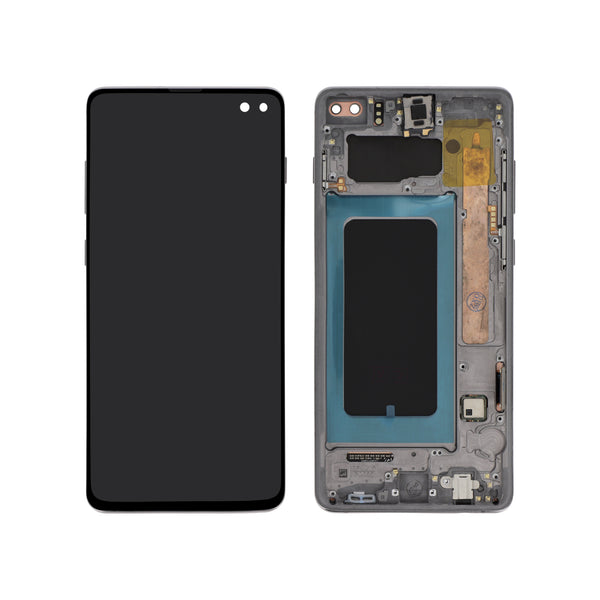 Écran complet Galaxy S10+ – Noir – Qualité d'origine – avec châssis