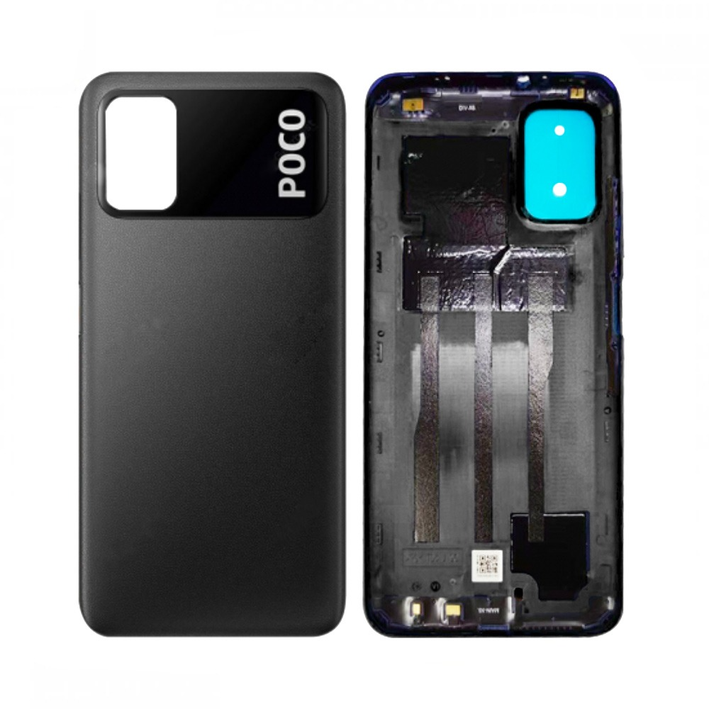 Vitre arrière Xiaomi Poco M3 – Noir intense – Compatible Premium