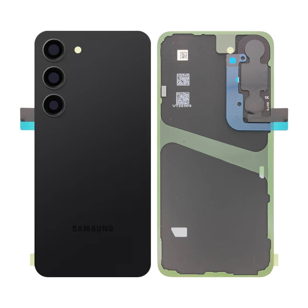 Vitre arrière Galaxy S23 5G – Noir – Compatible Premium