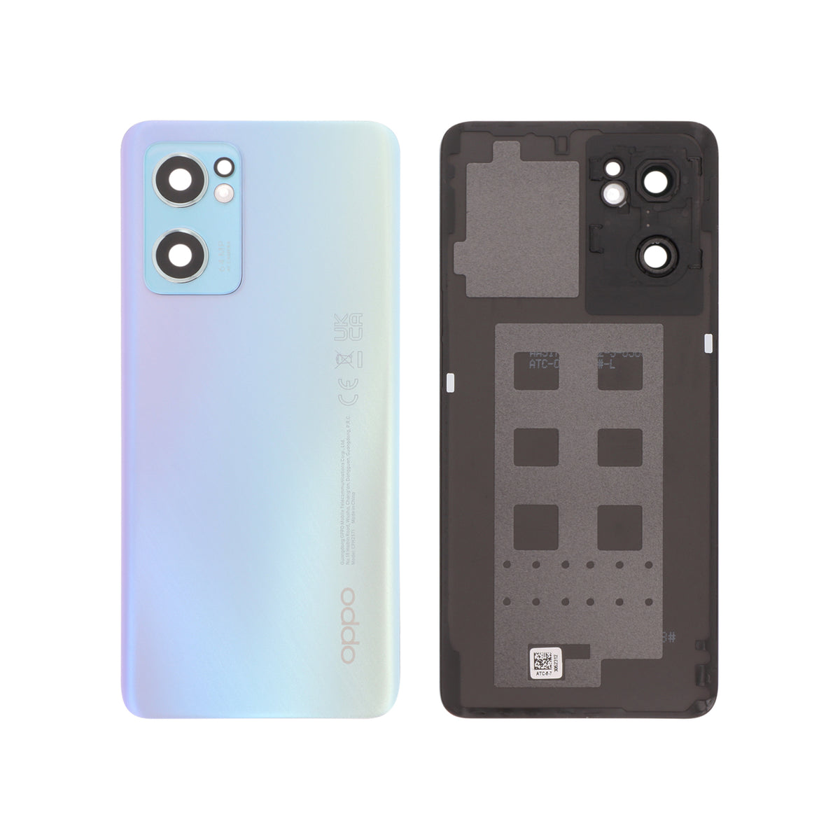 Vitre arrière Oppo Find X5 Lite / Reno7 5G – Bleu – Original Oppo (Service Pack)