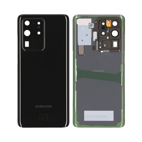 Vitre arrière Galaxy S20 Ultra – Noir cosmique – Compatible Premium
