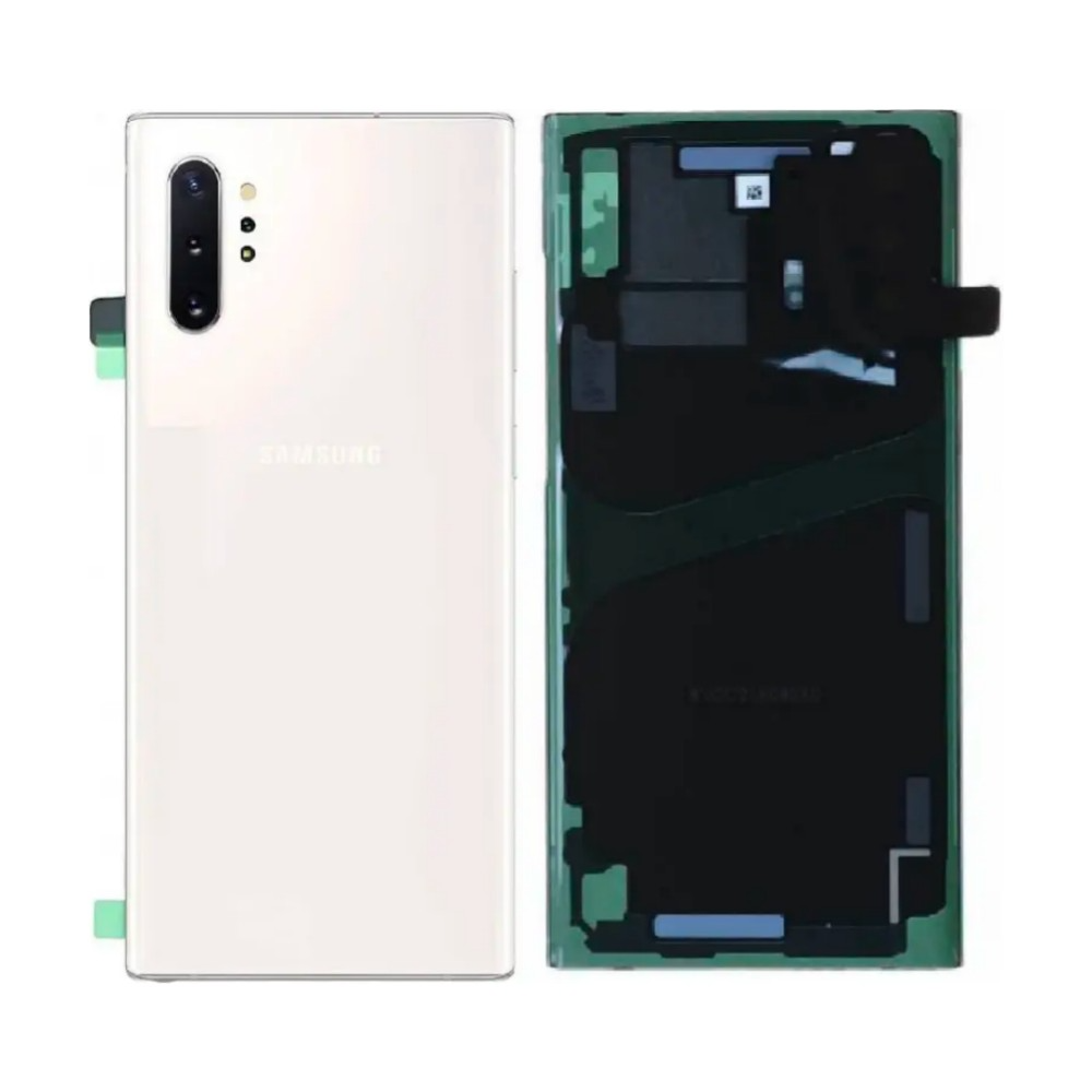 Vitre arrière Galaxy Note 10 Plus – Blanc – Compatible Premium