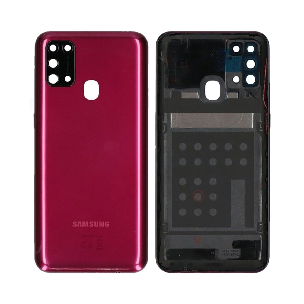 Vitre arrière Galaxy M31 – Rouge – Compatible Premium