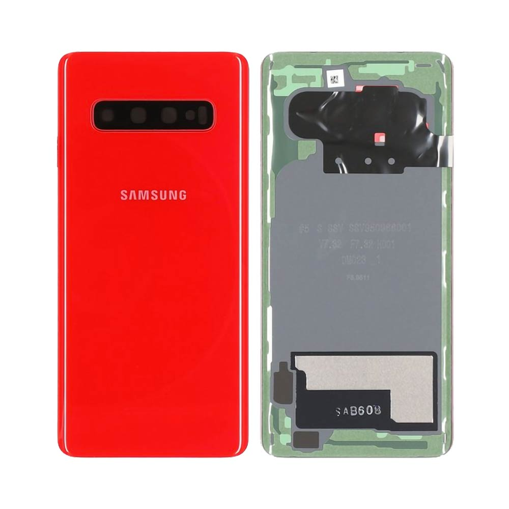 Vitre arrière Galaxy S10 – Rouge – Compatible Premium