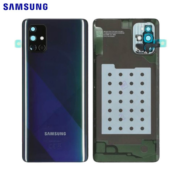 Vitre arrière Galaxy A71 – Noir prismatique – Original Samsung (Service Pack)