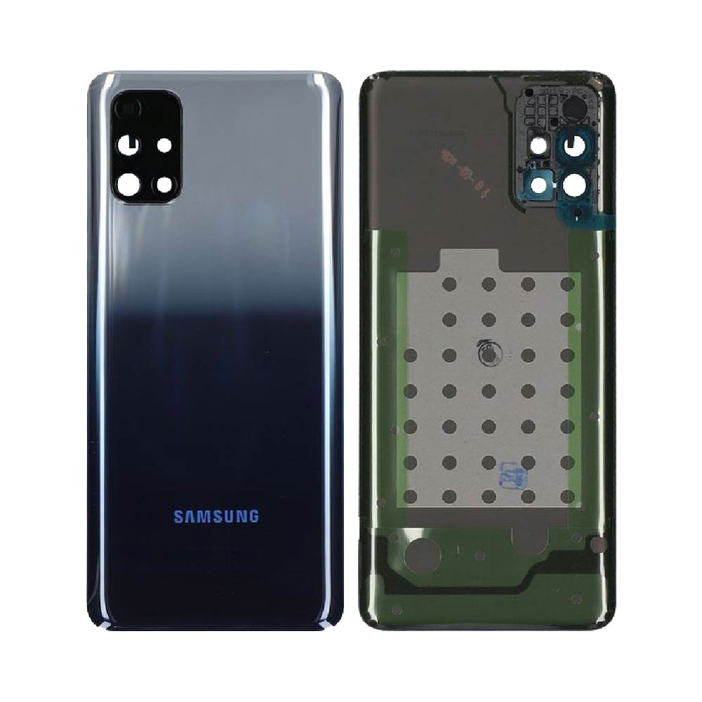 Vitre arrière Galaxy M31s – Bleu mirage – Compatible Premium