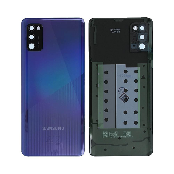 Vitre arrière Galaxy A41 – Bleu prismatique – Compatible Premium