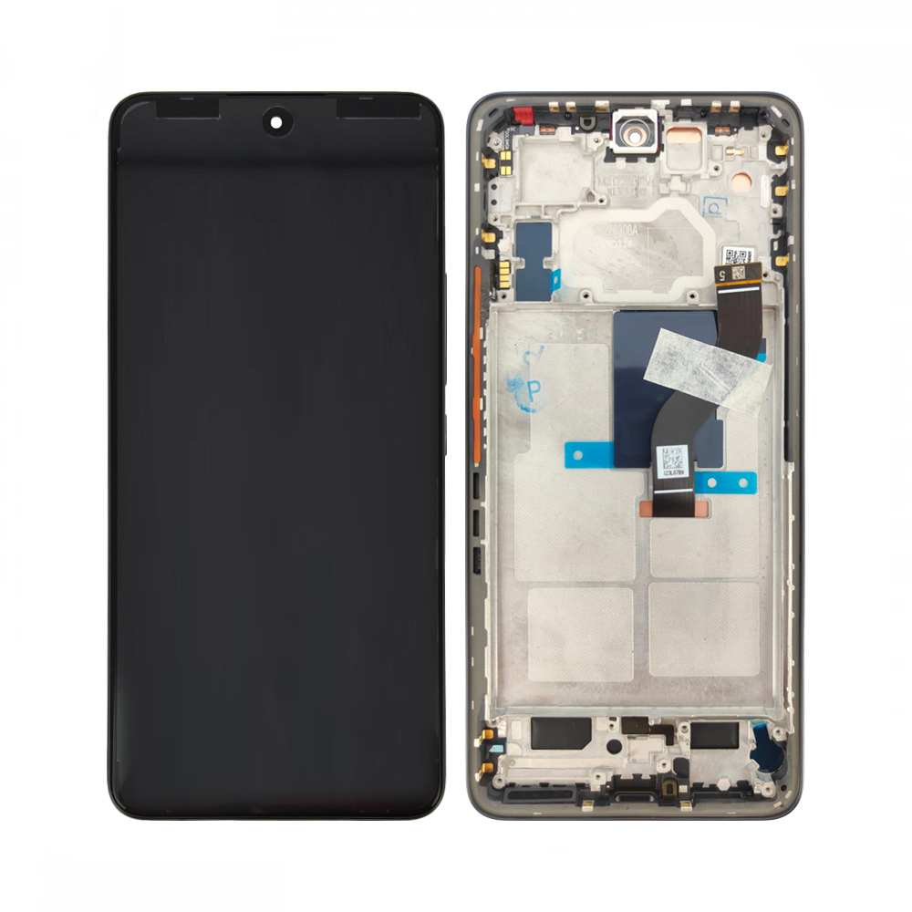 Écran complet avec châssis Xiaomi 12 Lite – Noir – Compatible Premium