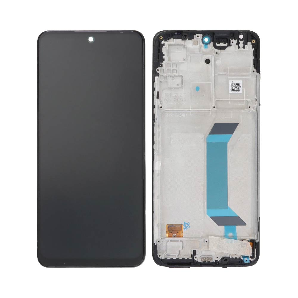 Écran complet avec châssis Xiaomi Poco X5 5G / Redmi Note 12 5G – Noir – Compatible Premium