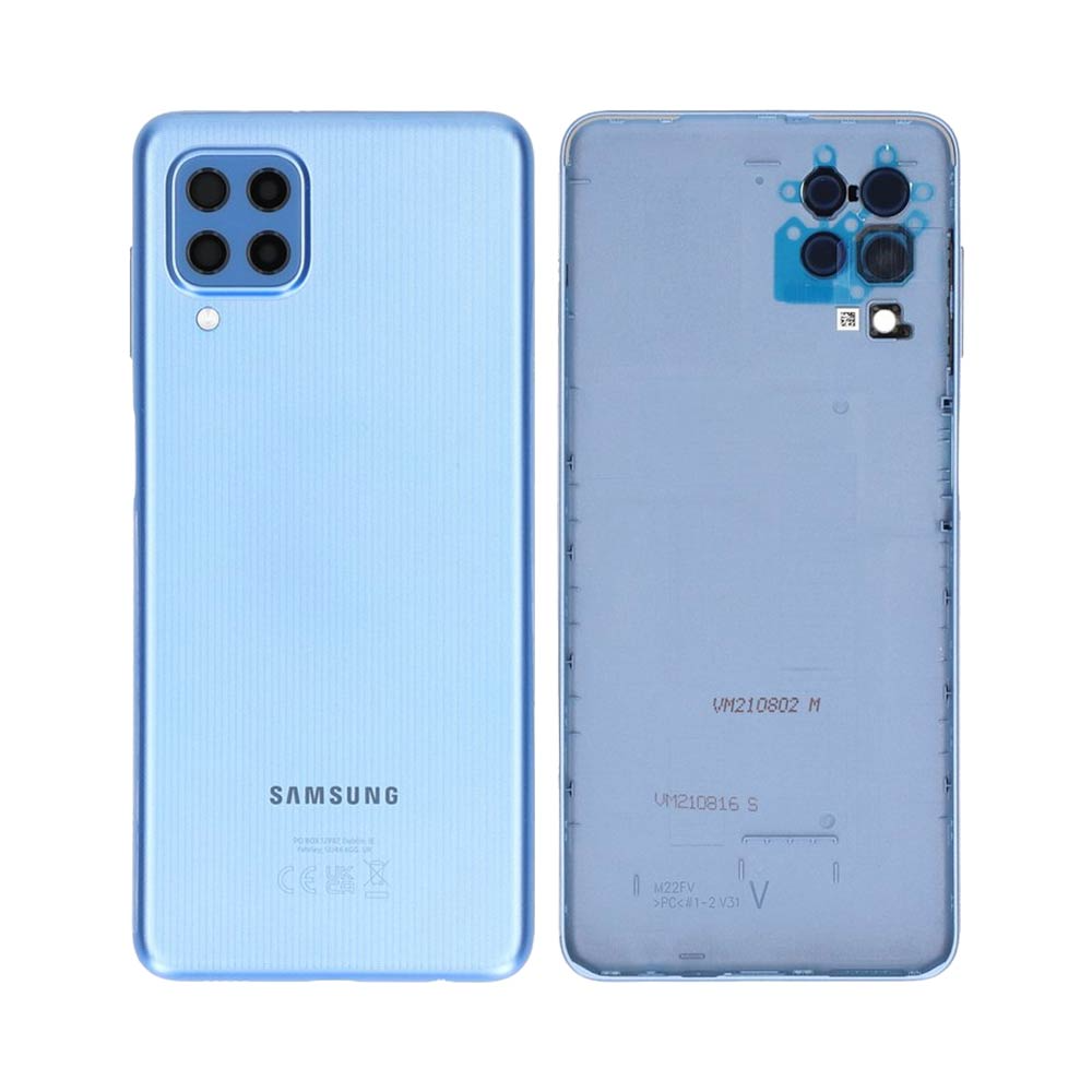 Vitre arrière Galaxy M22 – Bleu – Compatible Premium