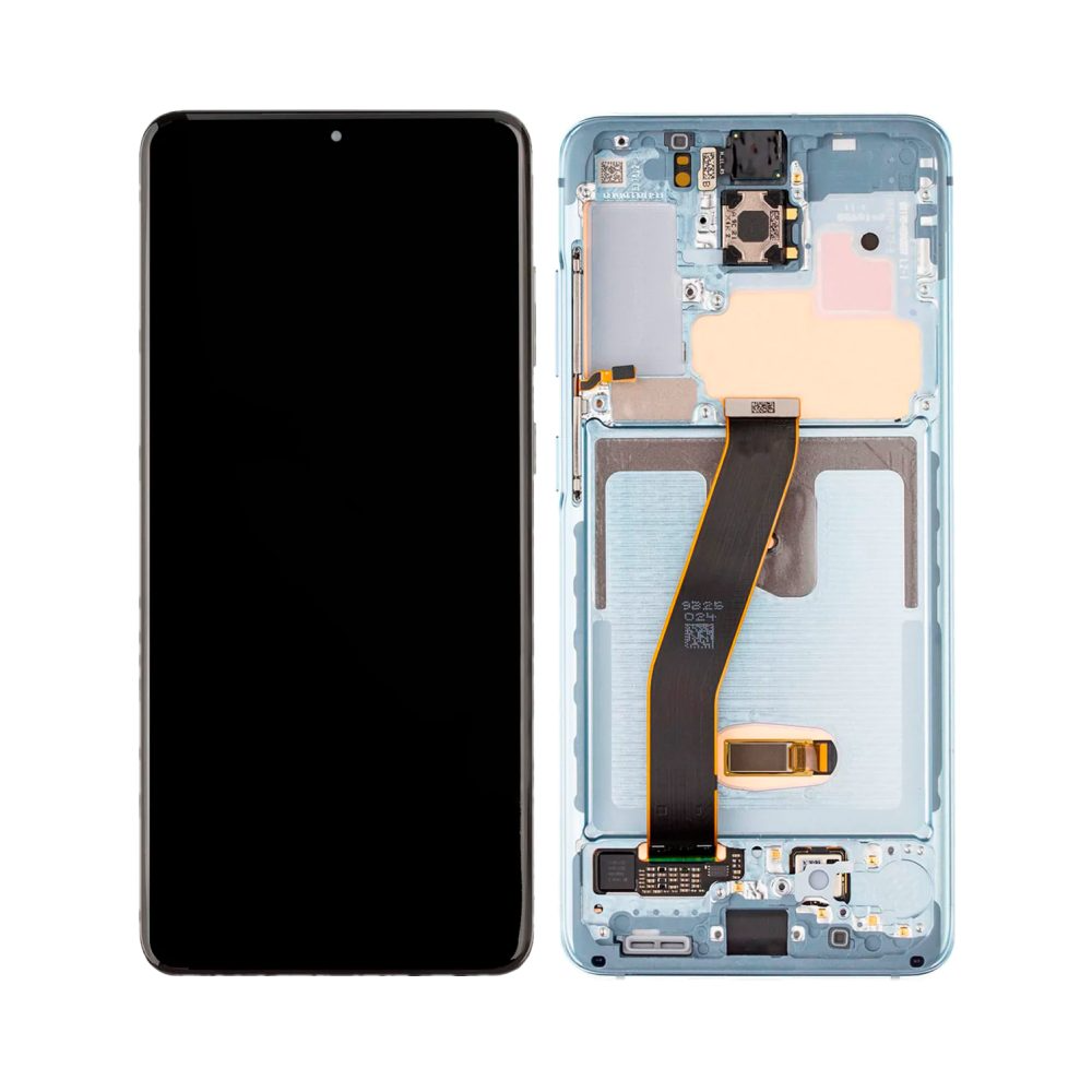 Écran complet avec châssis Galaxy S20 / Galaxy S20 5G – Bleu – Soft OLED