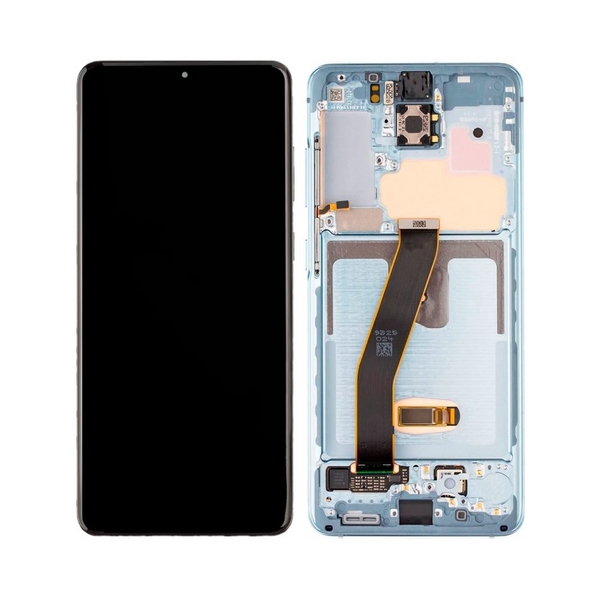 Écran complet avec châssis Galaxy S20 / Galaxy S20 5G – Bleu – Soft OLED