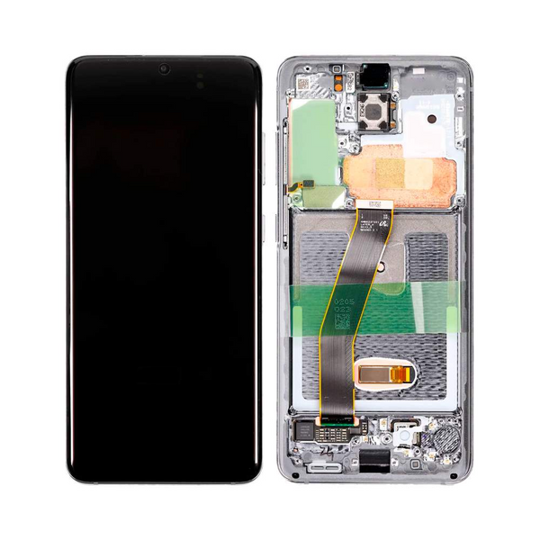 Écran complet avec châssis Galaxy S20 / Galaxy S20 5G – Blanc – Soft OLED
