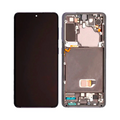 Écran complet avec châssis Galaxy S21 5G – Gris – Soft OLED
