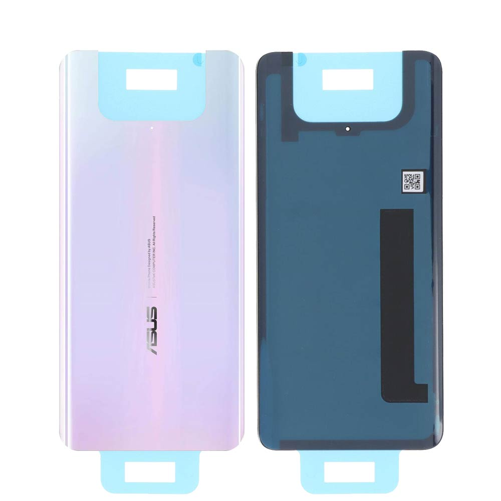 Vitre arrière Asus Zenfone 7 – Blanc pastel – Compatible Premium