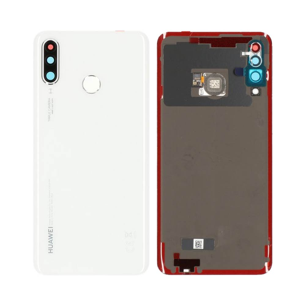 Vitre arrière Huawei P30 Lite / P30 Lite New Edition – Blanc – Compatible Premium