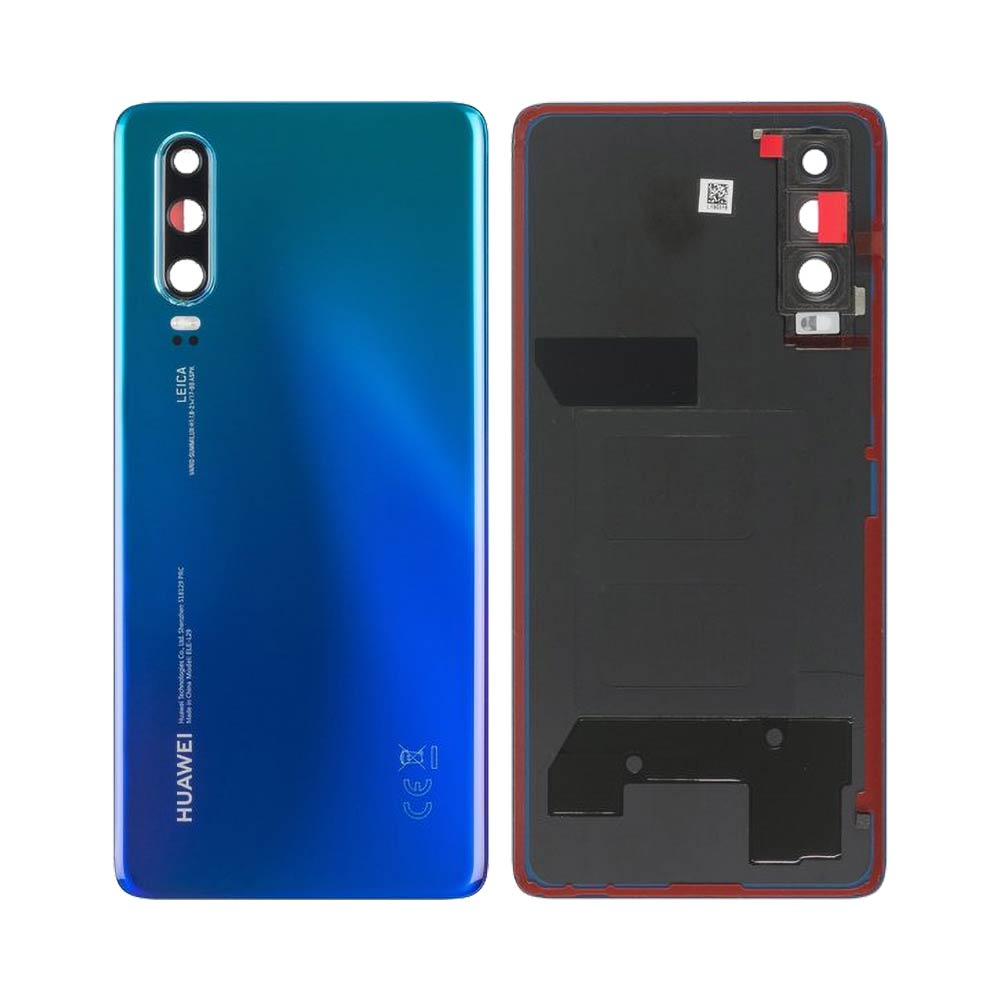 Vitre arrière Huawei P30 – Bleu aurore – Compatible Premium