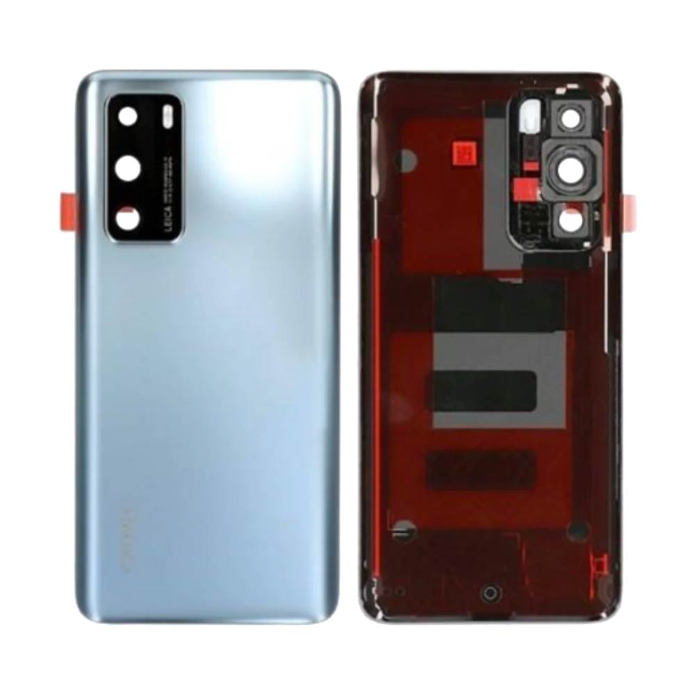Vitre arrière Huawei P40 – Argent givre – Compatible Premium