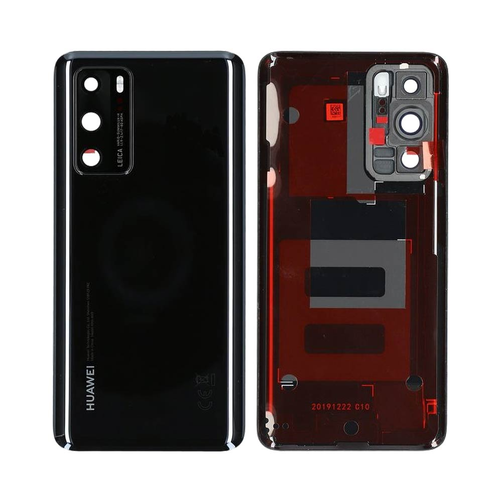 Vitre arrière Huawei P40 – Noir – Compatible Premium