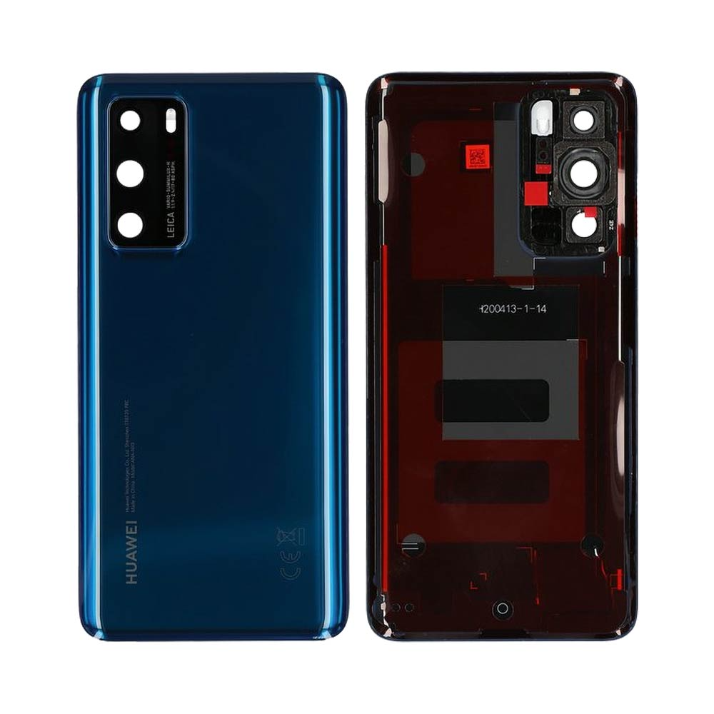 Vitre arrière Huawei P40 – Bleu – Compatible Premium