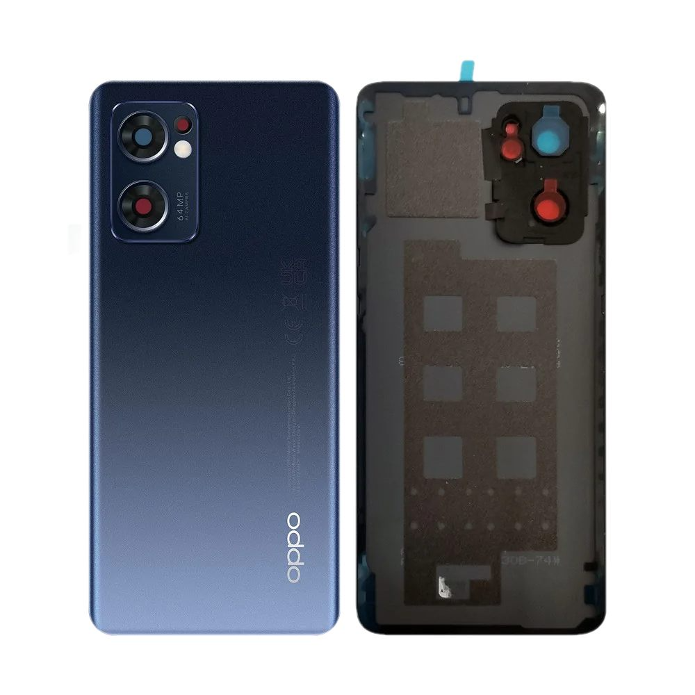 Vitre arrière OPPO Find X5 Lite / Reno7 5G – Noir stellaire – Compatible Premium