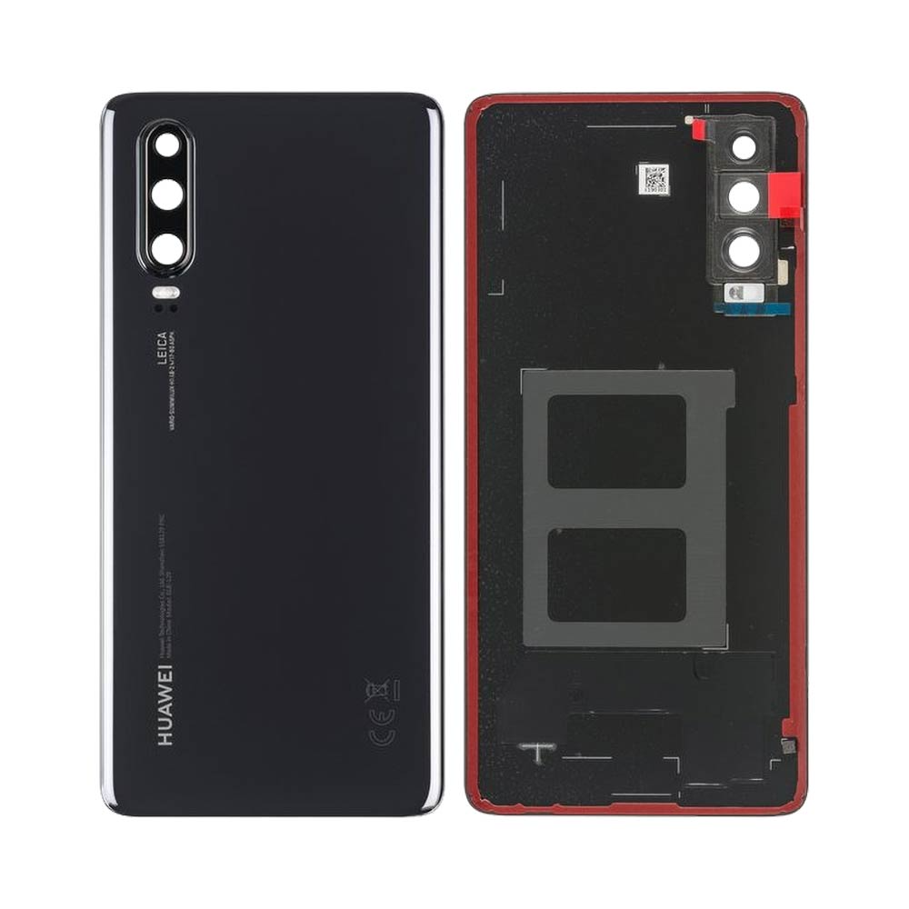 Vitre arrière Huawei P30 – Noir – Compatible Premium