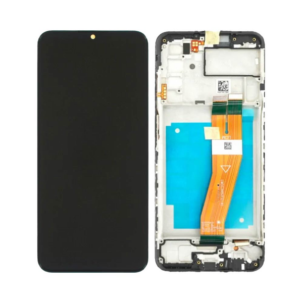 Écran complet avec châssis Galaxy A03s (Version G) 160mm – Noir – Qualité d'origine