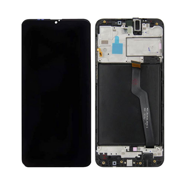 Écran complet avec châssis Galaxy A10 (Version NON EU) – Noir – Qualité d'origine