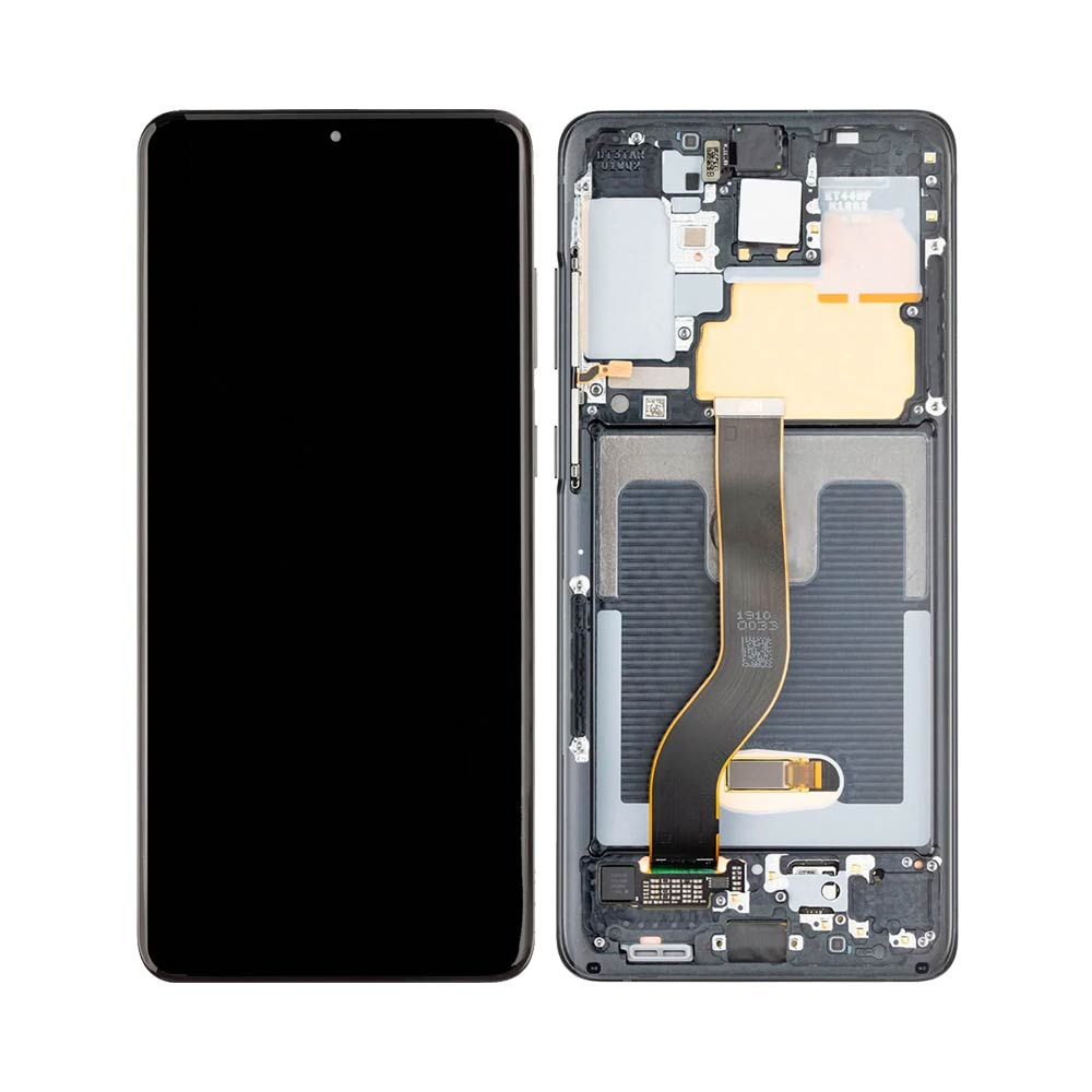 Écran complet avec châssis Galaxy S20 Plus 5G / Galaxy S20 Plus (120Hz) – Noir – Soft OLED